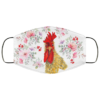 Seamless Floral Face Mask  Funny Daisy Chicken Face Mask