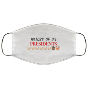 History Of US Presidents Clown Light Face Mask Fuck Trump