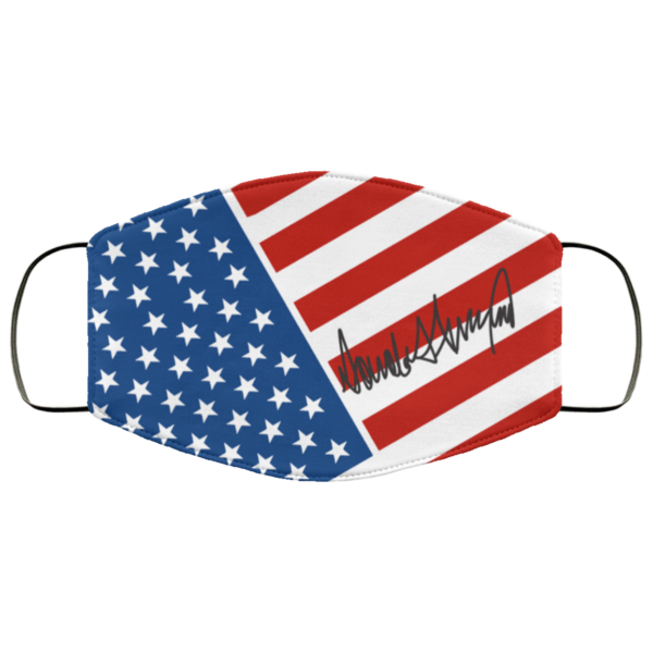 Trump Signature American Flag Face Mask  Support Trump Printed Face Mask