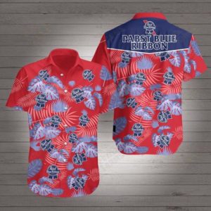 Beer pabst blue ribbon Hawaiian Beach Shirt