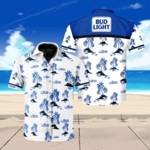 Bud light beer floral Hawaiian Beach Shirt