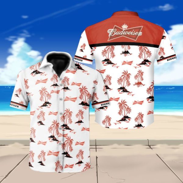 Budweiser beer floral Hawaiian Beach Shirt