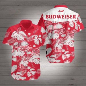 Budweiser beer floral Hawaiian Beach Shirt