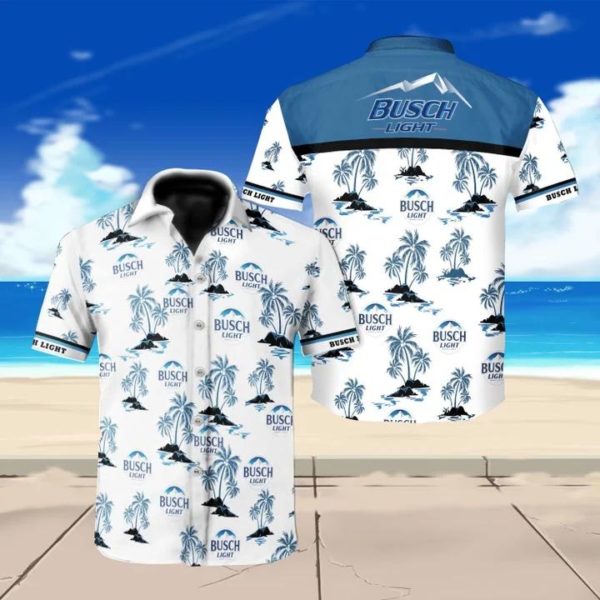 Busch light beer floral Hawaiian Beach Shirt