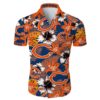 Detroit lions tropical flower Hawaiian Beach Shirt