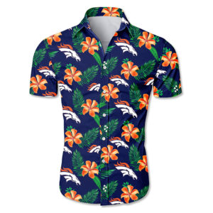 Denver broncos tropical flower Hawaiian Beach Shirt