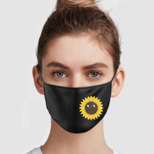 Happy Sunflower Cloth Face Mask Reusable