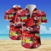 Green bay packers tropical flower Hawaiian Beach Shirt