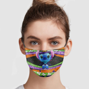 Stitch Happy Halloween Cloth Face Mask Reusable