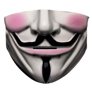 Guy Fawkes Mask V for Vendetta Anonymous Rebellion  Face Mask