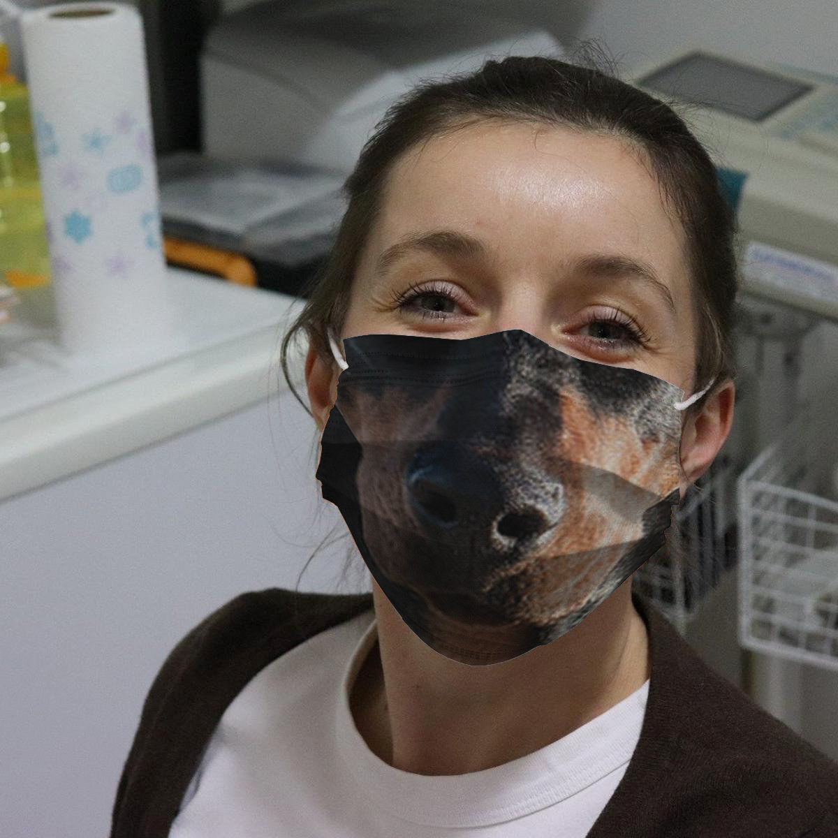 Favorite Doberman Dog Face Face Mask