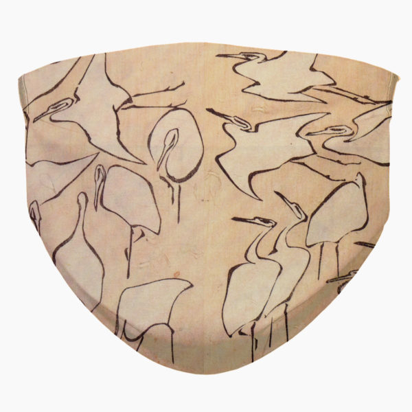 Hokusai Egrets Face Mask