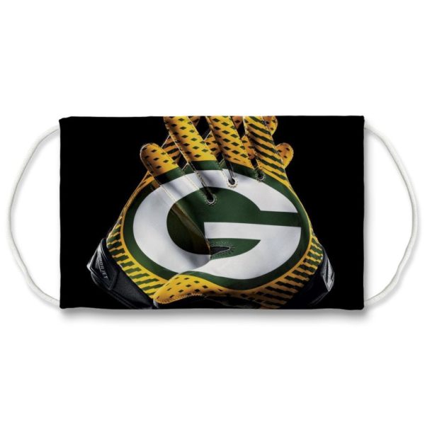 Green Bay Packers NFL Football Team Crossed Gloves Emblem Face Mask