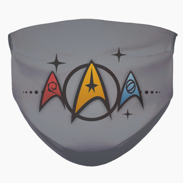 Star Fleet Insignia Mask Medical Engineering and Command Face Mask