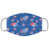 Floral July 4th American Flag Patriotic Face Mask