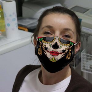 Female Sugar Skull Mexican Day Of The Dead Face Mask