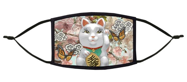 Japanese Maneki-Neko Lucky Cat Face Mask