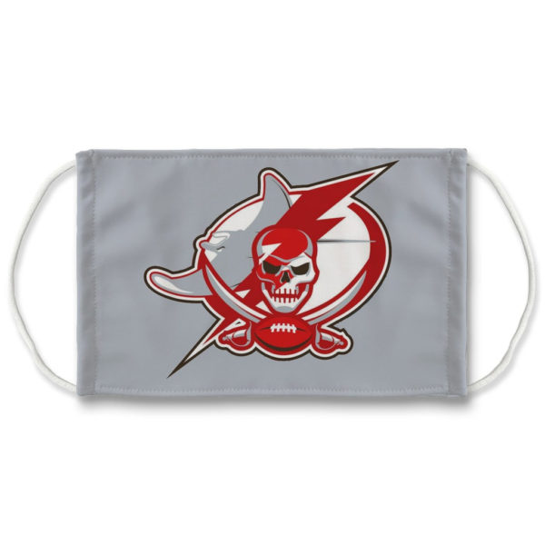 Tampa Bay Lightning Buccaneers Rays Sport Team Logo Mashup Face Mask