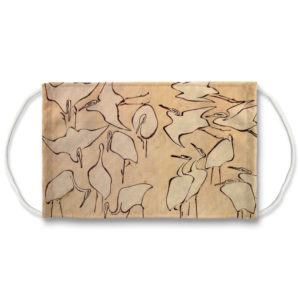 Hokusai Egrets Face Mask