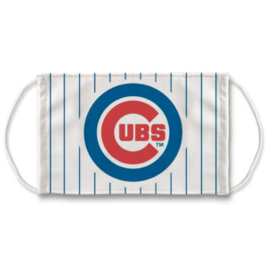 Chicago Cubs Pin Stripe White and Blue Mask NLB Face Mask