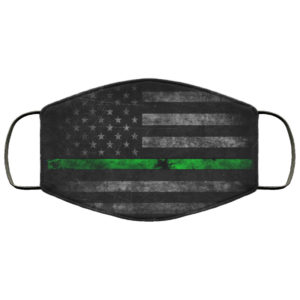 Thin Green Line Law Face Mask Reusable