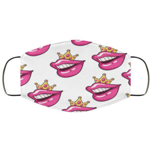 Sexy Lips Pop Art Lips  Queen Crown Face Mask