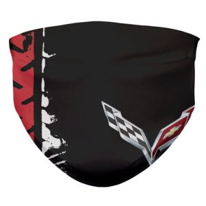 Corvette Tread Mask Black With Hood Emblem Face Mask