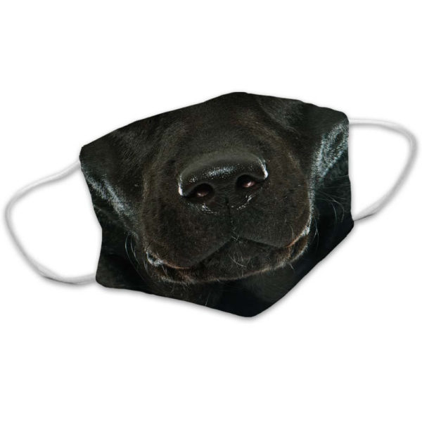 Black Labrador Lab Dog Face Face Mask