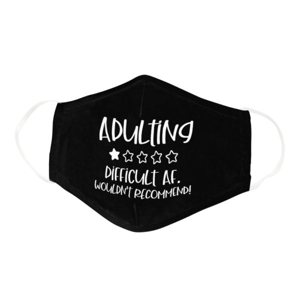 Funny Adulting One Star Rating Pun Face Mask