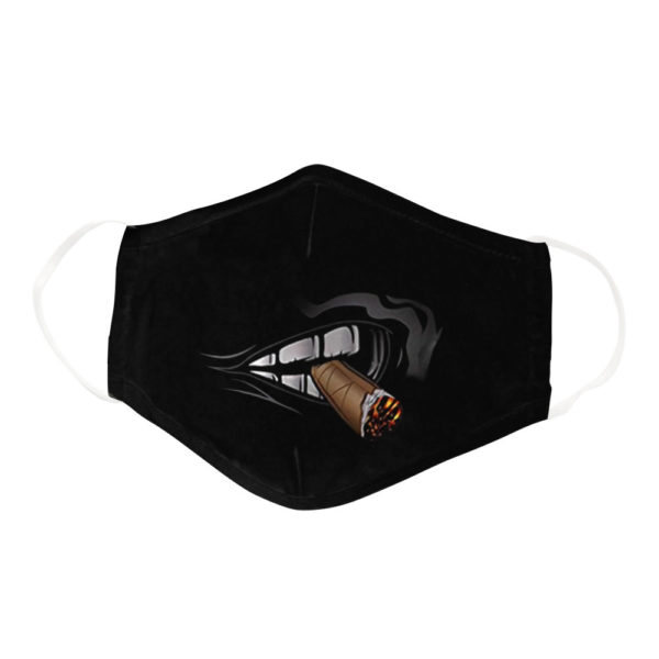 Cigar Smoking Mouth Gift For Him Reusable Face Mask