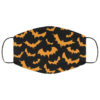 Orange Buffalo Plaid Halloween Face Mask