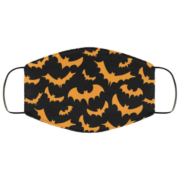 Orange Bats Halloween Face Mask – Trick or Treat Mask