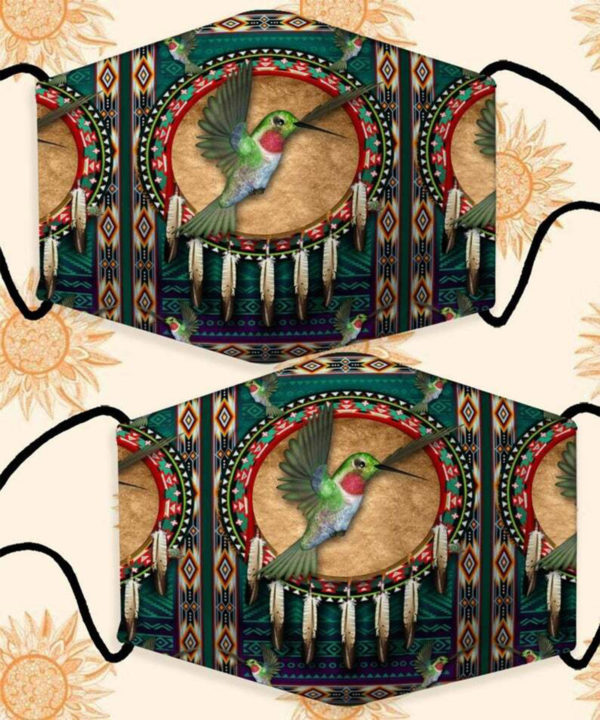 Hummingbirds Native American Face Mask