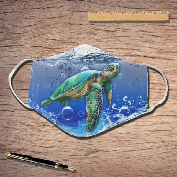 Turtle In The Ocean Face Mask