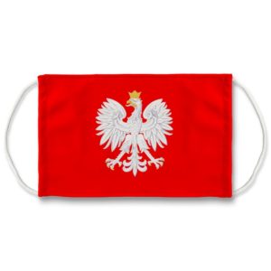 Polish Coat of Arms Herb_Polski Crest insignia Eagle Face Mask Red Field White Polish Eagle