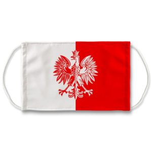 Polish Coat of Arms Herb_Polski Crest insignia Eagle Face Mask Red Field White Polish Eagle