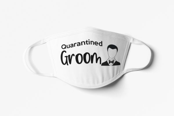 Quarantine Bride and Groom Face Mask