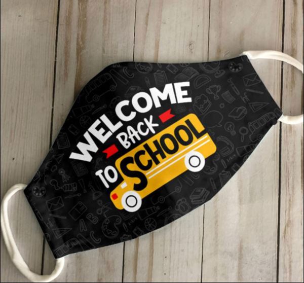 Welcome Back To School 3D Cotton Face Mask School Bus Face Mask