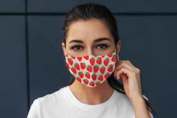 Cute Strawberry Pink Fruit Lover Girl Women Perfect Gift Face Mask
