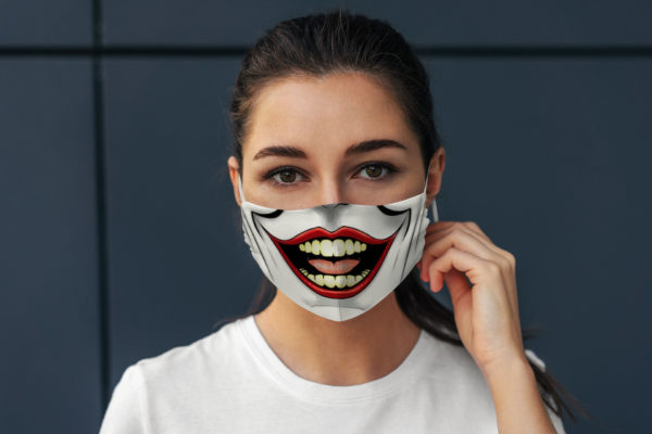 Crazy Laughing Clown Mouth Villain Gift Face Mask