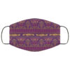 Gold Ornate Egyptian Art Purple Scarab Beetle Mask