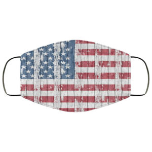 American Flag Face Mask – USA Woden American Flag Patriotic America Stars Stripes Mask