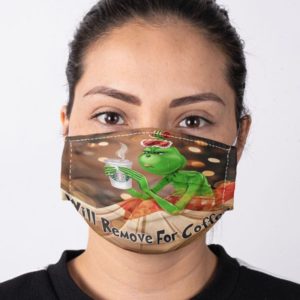 The Grinch Drinking Coffee Mask Will Remove For Coffee Face Mask