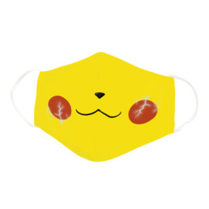 Cute Happy Yellow Electric Anime Character Gamer Nerd Geek Face Mask