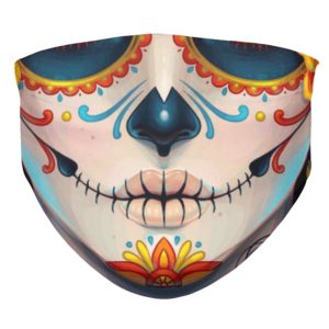 Sugar Skull Mexico Mexican Doll Face Dia de los Muertos Face Mask