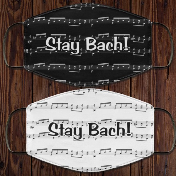 Stay Bach Chord 3D Cotton Face Mask Sheet Music Face Mask