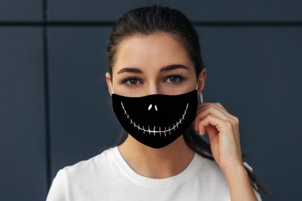 Stitched Smile Skeleton Cartoon Face Mask