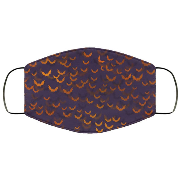 Purple  Orange Bats Halloween Face Mask – Trick or Treat Mask