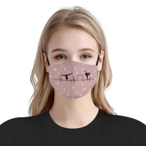 Ballet couple heart rate face mask