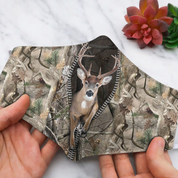 Hunting deer insider zipper face mask